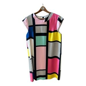 Kate Spade New York Colorblock Geometric Shift Dress – Size 12